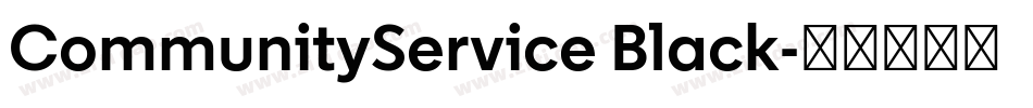 CommunityService Black字体转换